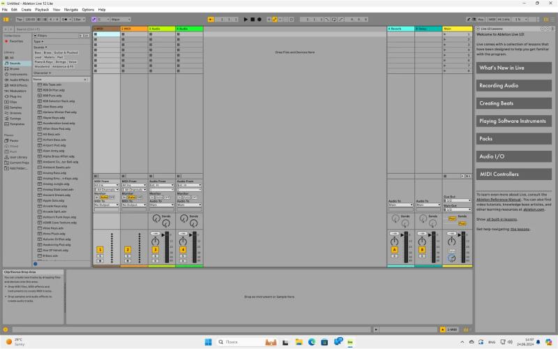 Ableton Live 12 Lite – бесплатная лицензия для Windows и Mac