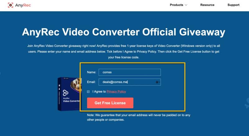 AnyRec Video Converter для Windows – бесплатная лицензия на 1 год