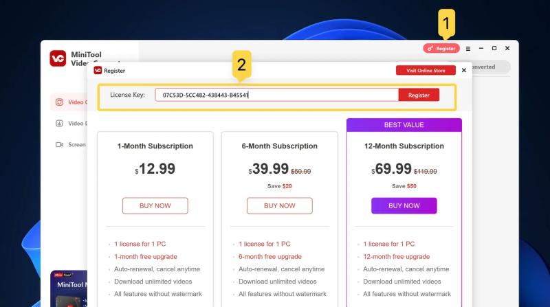 MiniTool Video Converter для Windows – бесплатная лицензия